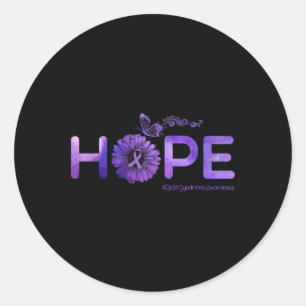 Pegatina Redonda Hope Butterfly Rett Syndrome Awareness Gifts