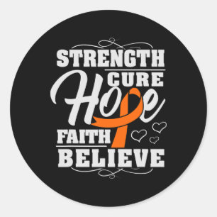 Pegatina Redonda Hope Faith cree que leucemia Sensibilización sobre