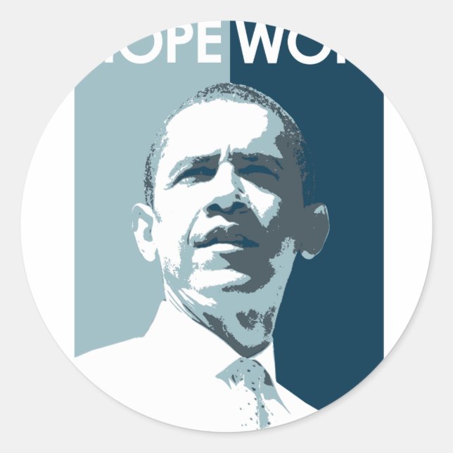 Pegatina Redonda Hope Won (Anverso)