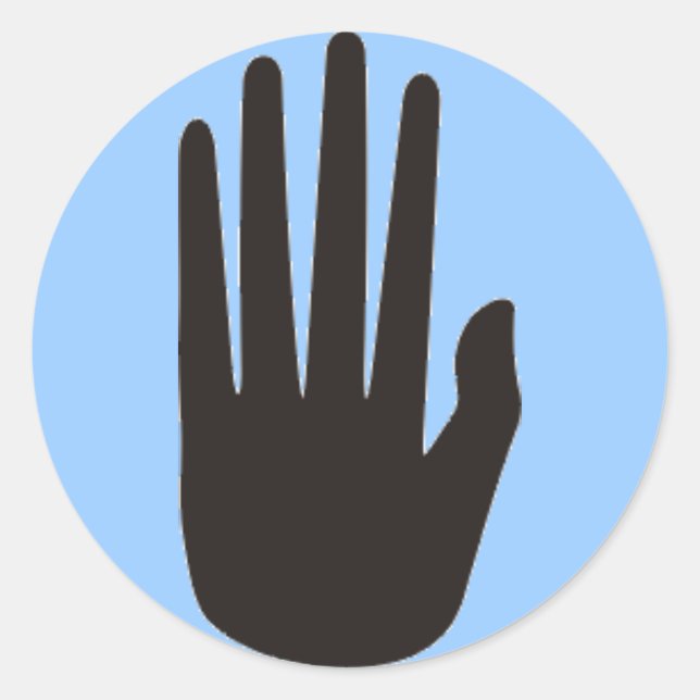 Pegatina Redonda Hopi Hand dot (Anverso)