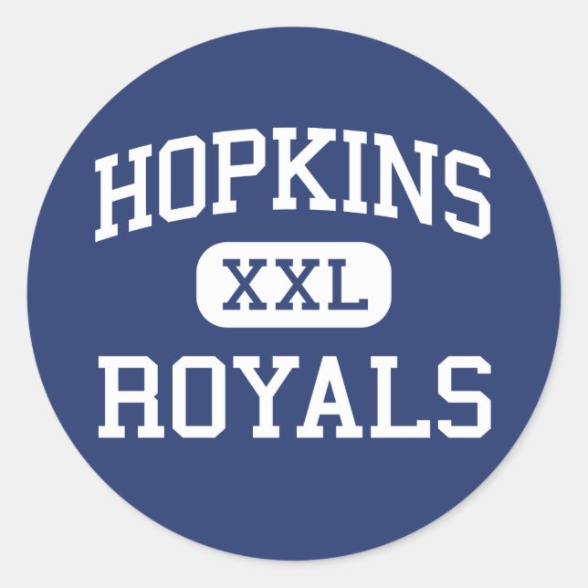Pegatina Redonda Hopkins - Royals - High School - Hopkins Minnesota (Anverso)