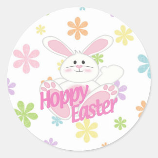 Pegatina Redonda Hoppy Easter
