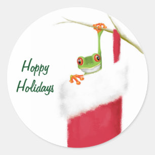 Pegatina Redonda Hoppy Holidays