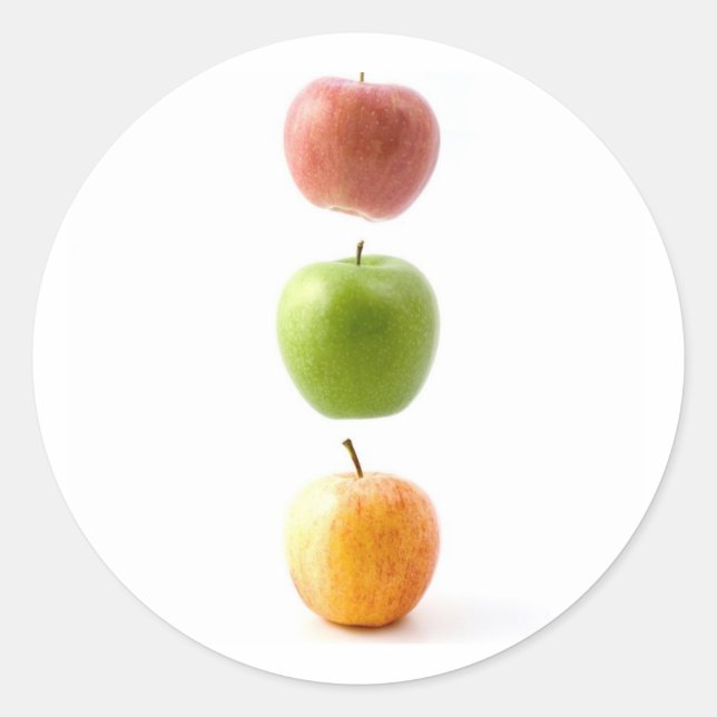 Pegatina Redonda Hora de Apple (Anverso)