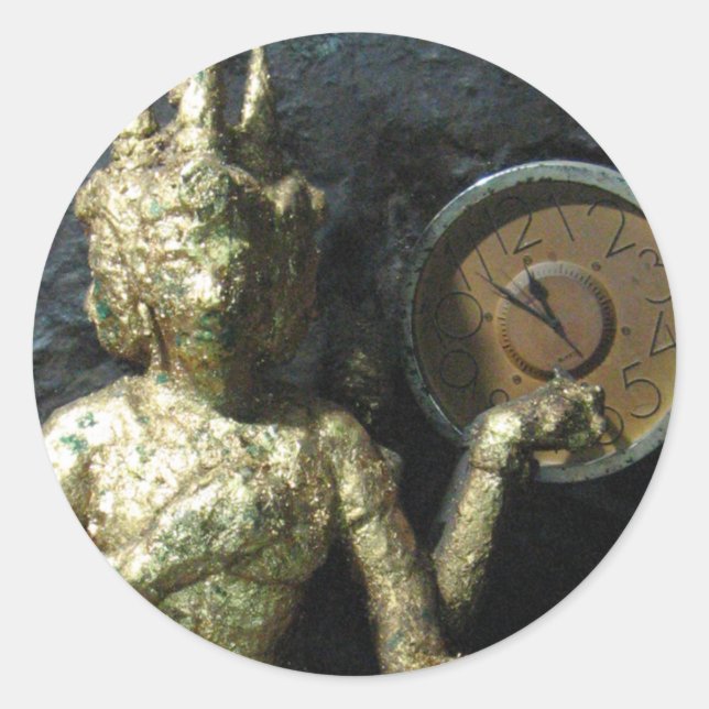 Pegatina Redonda Hora de Buda... Tailandia (Anverso)