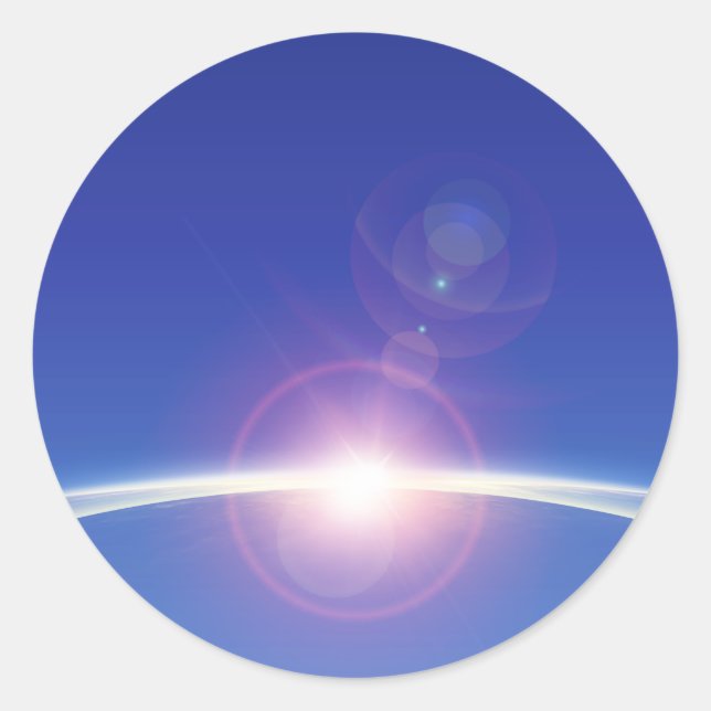 Pegatina Redonda Horario de verano (Anverso)