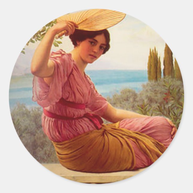 Pegatina Redonda Horas doradas (Anverso)