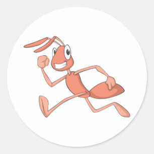 Pegatina Redonda Hormiga corriente