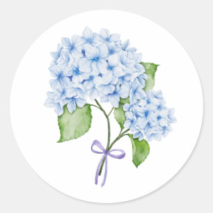Pegatina Redonda Hormigón floral granulogenio arco azul