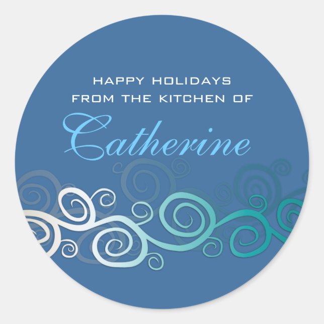 Pegatina Redonda Hormigón personalizado, mermelada, cookie (Anverso)