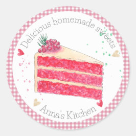 Pegatina Redonda Horneado con dulces de amor