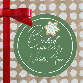 Pegatina Redonda Horneado con la cookie de amor