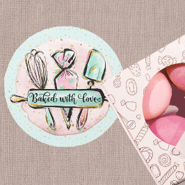 Pegatina Redonda Horneado De Amor