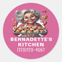 Pegatina Redonda Horneado de amor