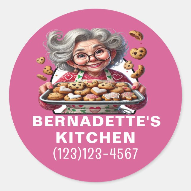 Pegatina Redonda Horneado de amor (Anverso)