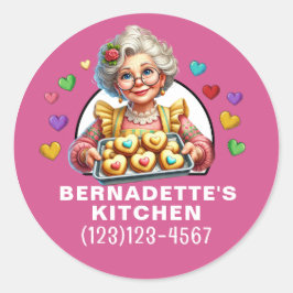 Pegatina Redonda Horneado de amor