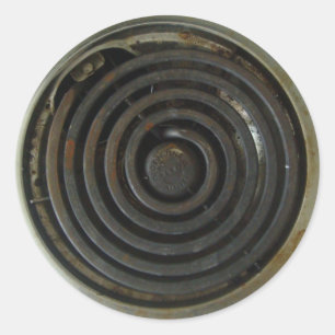 Pegatina Redonda Hornilla eléctrica de la estufa