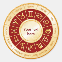 Pegatina Redonda Horoscope Mandala