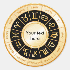 Pegatina Redonda Horoscope Mandala