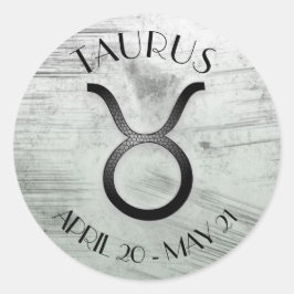 Pegatina Redonda Horoscopio Rótulo Taurus Zodiac Astrología