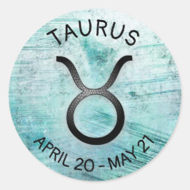 Pegatina Redonda Horoscopio Rótulo Taurus Zodiac Astrología