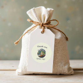 Pegatina Redonda Horrible fiesta de cumpleaños de la rana del Cotta