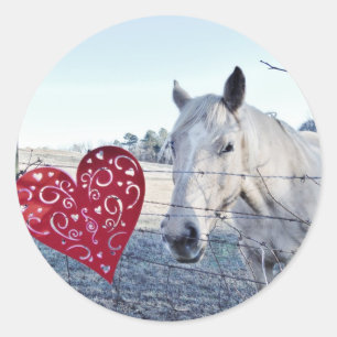 Pegatina Redonda HORSE Valentine