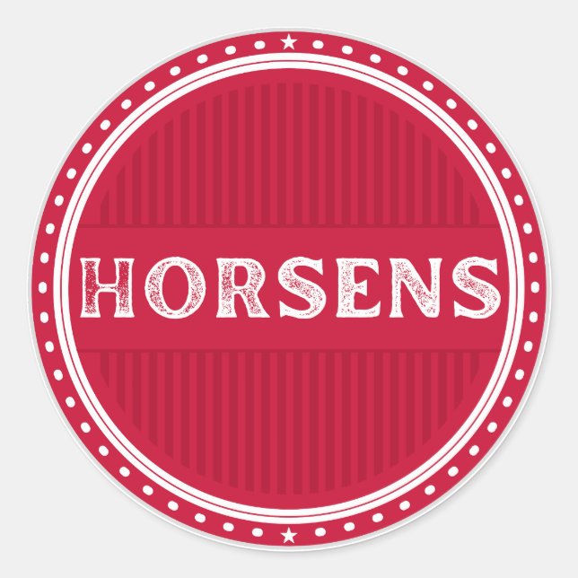 Pegatina Redonda Horsens City Pride Emblem – Danish Identity (Anverso)
