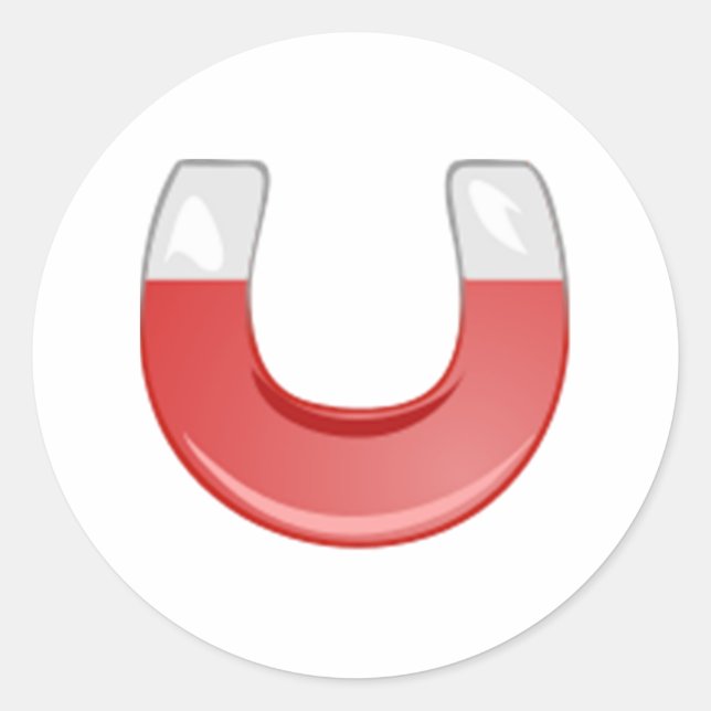 Pegatina Redonda Horseshoe (Anverso)