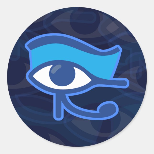 Pegatina Redonda Horus Eye (Anverso)