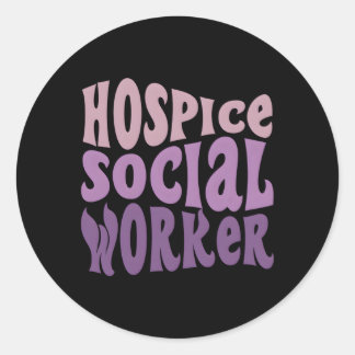 Pegatina Redonda Hospitalario Social Worker