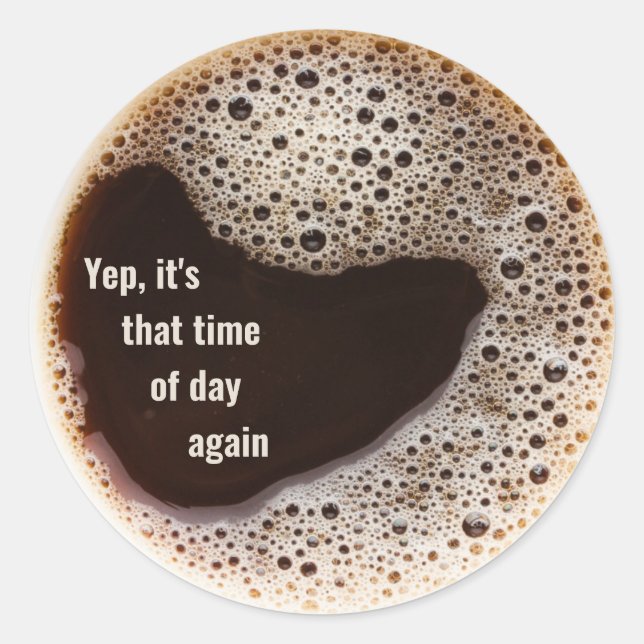 Pegatina Redonda Hot Coffee  (Anverso)