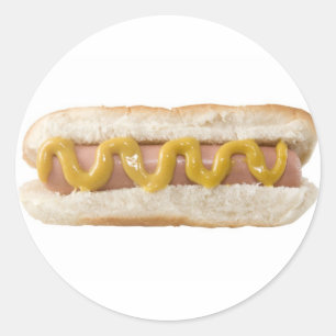 Pegatina Redonda hot dog