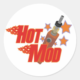 Pegatina Redonda Hot Mod