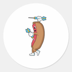 Pegatina Redonda Hotdog en Darts con Dart.PNG