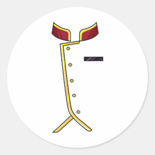 Pegatina Redonda Hotel Bellhop Easy Lazy Funny Halloween Costume Co