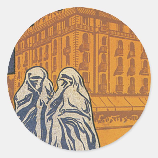 Pegatina Redonda Hotel Excelsior Casablanca (Anverso)