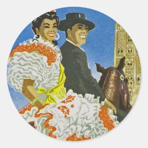 Pegatina Redonda Hotel Madrid