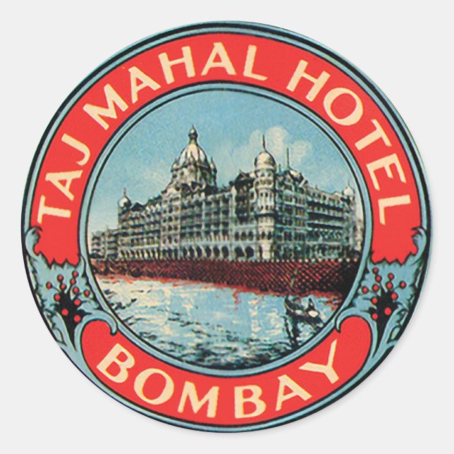 Pegatina Redonda Hotel Taj Mahal Bombay (Anverso)