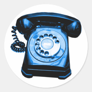 Pegatina Redonda Hotline Blue