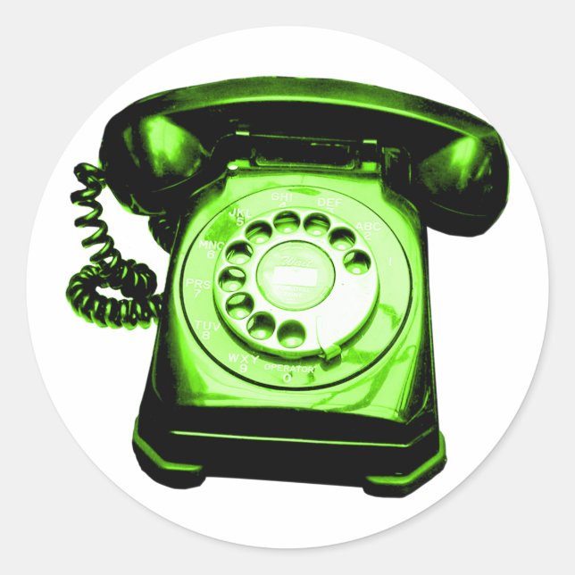 Pegatina Redonda Hotline Green (Anverso)