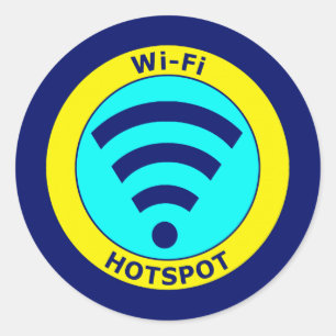 Pegatina Redonda Hotspot Wi-Fi