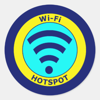 Pegatina Redonda Hotspot Wi-Fi