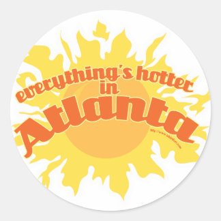 Pegatina Redonda Hotter en Atlanta