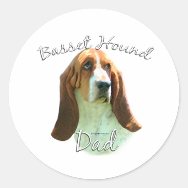 Pegatina Redonda Hound 2 (Anverso)