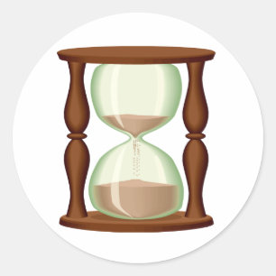 Pegatina Redonda Hourglass Sands