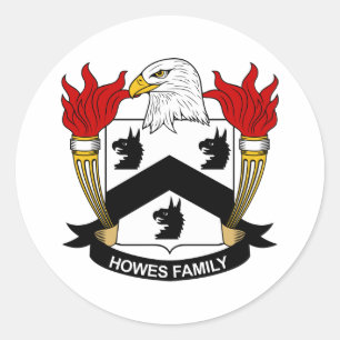 Pegatina Redonda Howes Family Crest