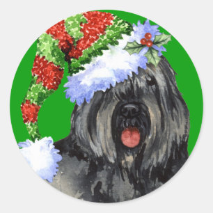 Pegatina Redonda Howliday feliz Bouvier