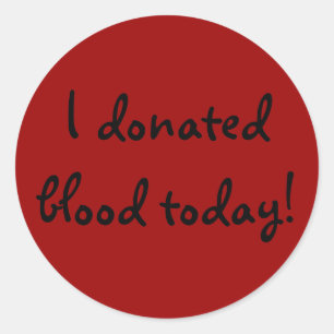 Pegatina Redonda ¡Hoy doné sangre!
