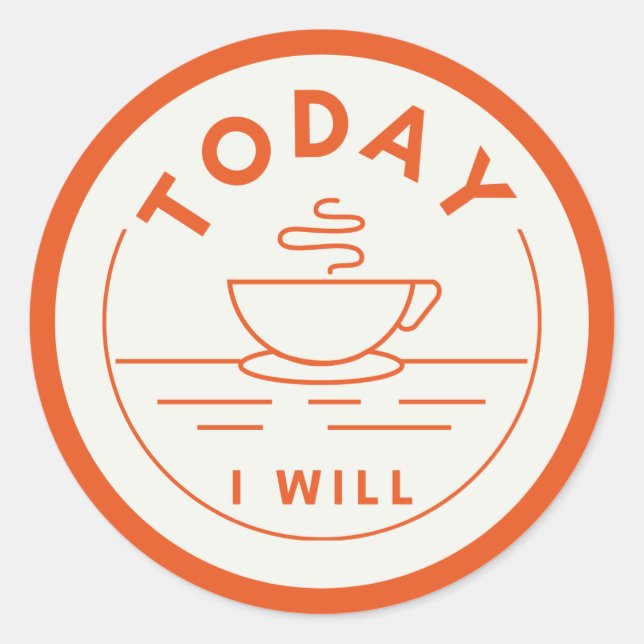Pegatina Redonda Hoy lo haré (Anverso)
